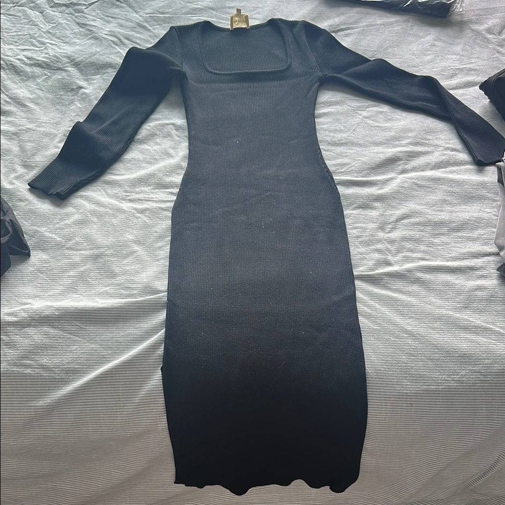 Chic Black Long Sleeve Dress